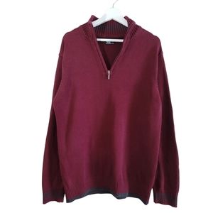 Denver Hayes Pull Over Ribbed Sweater Size Large in Maroon